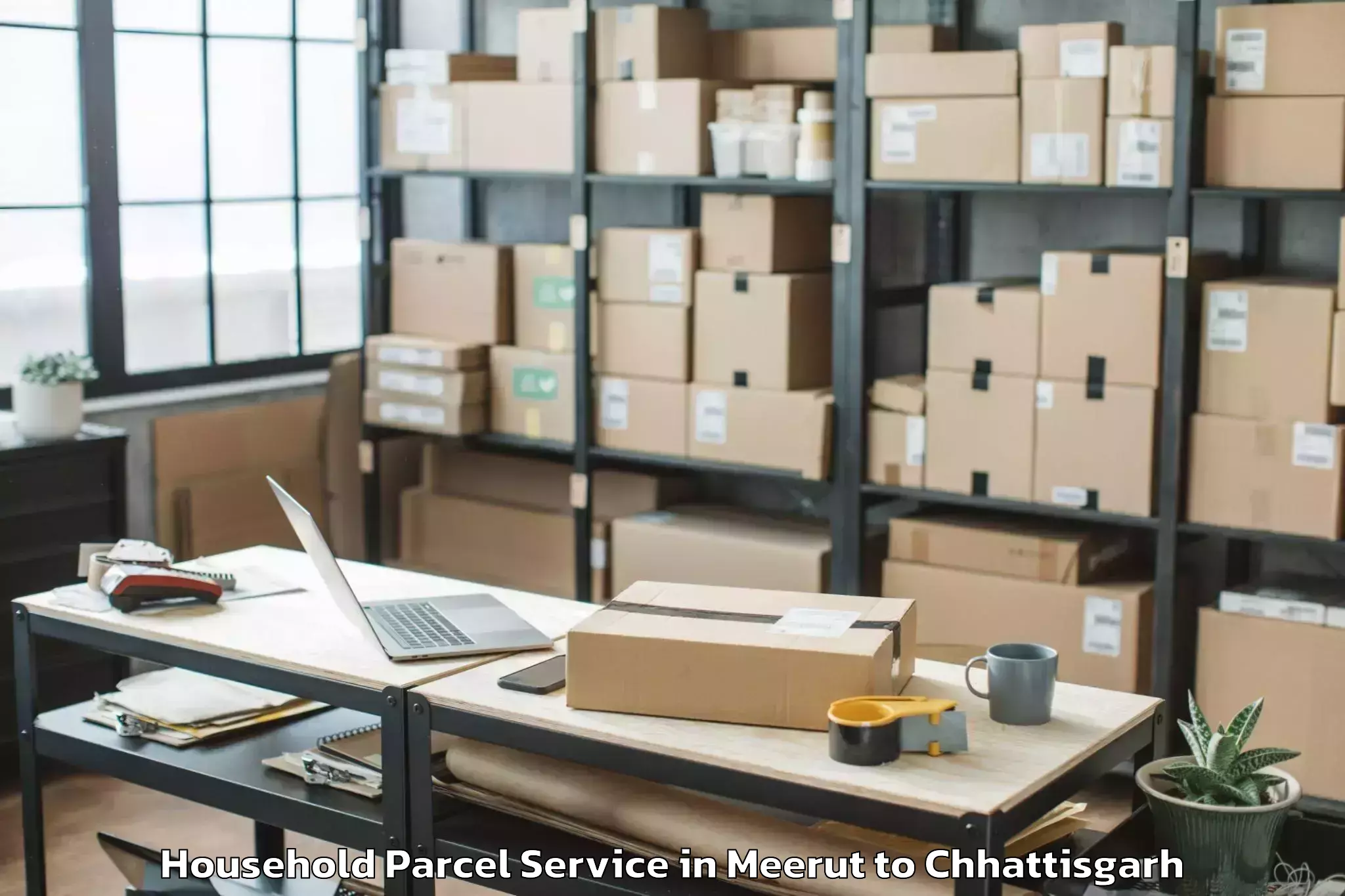 Hassle-Free Meerut to Chhuikhadan Household Parcel